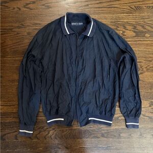 Emporio Armani Men's Navy Bomber Jacket Windbreaker Size L